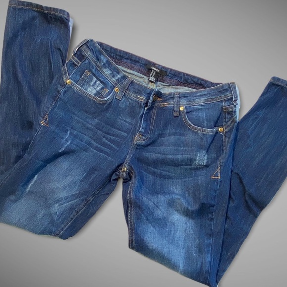 Forever 21 Distressed Low Rise Jeans Sz 30 low rise - Picture 5 of 12